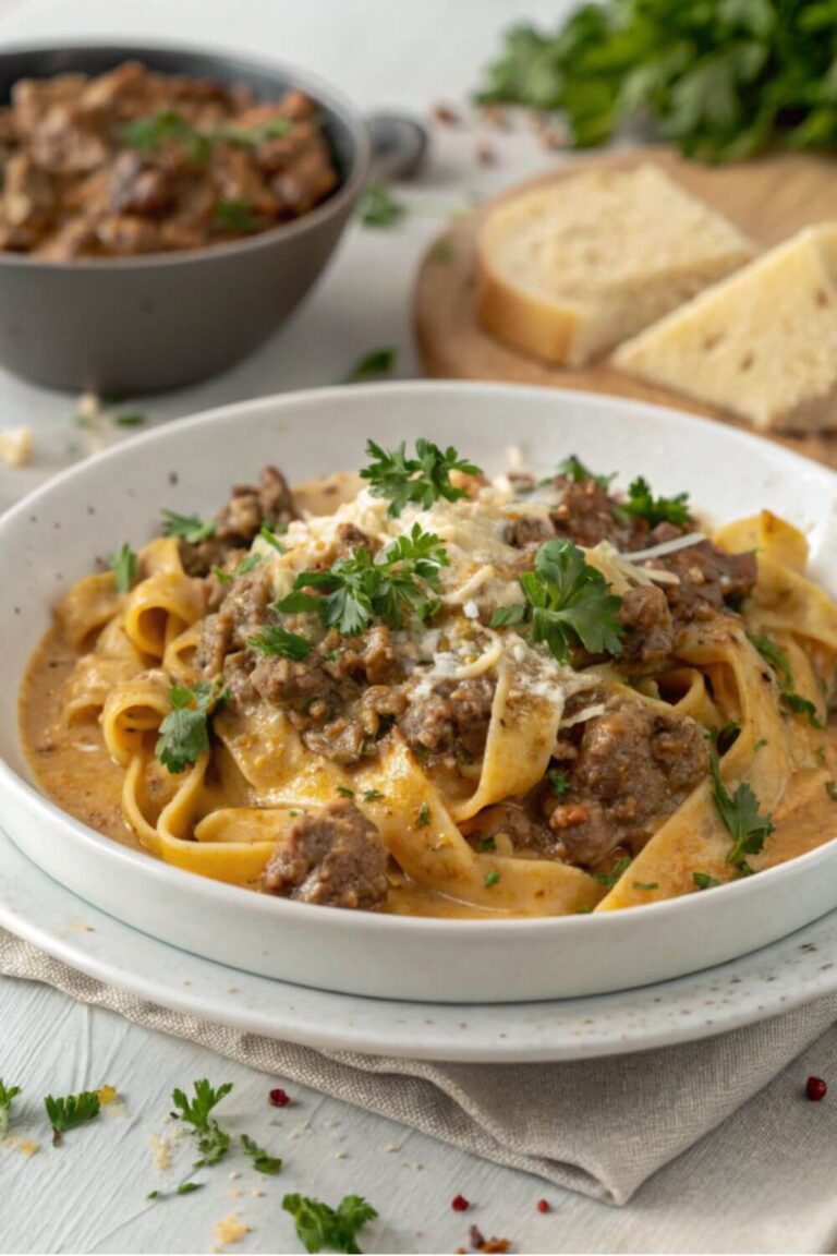 Quick & Easy Ground Beef Stroganoff