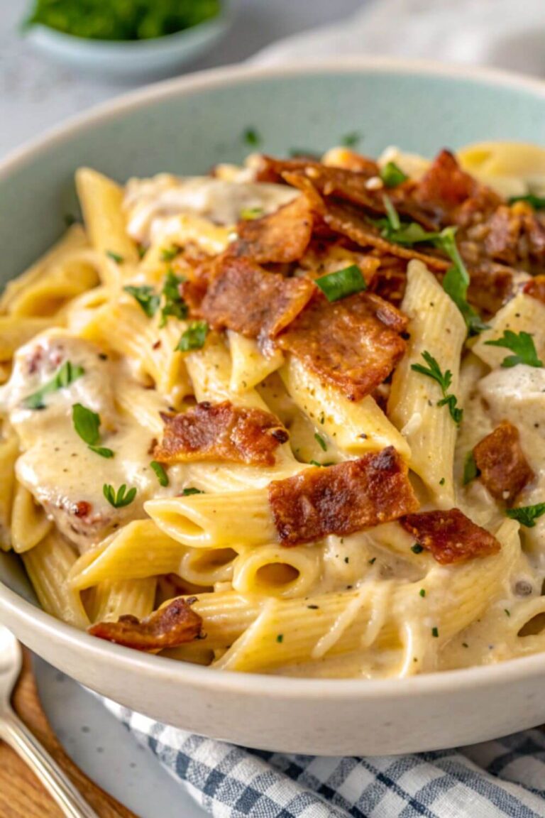 Creamy Chicken Bacon Ranch Pasta Recipe