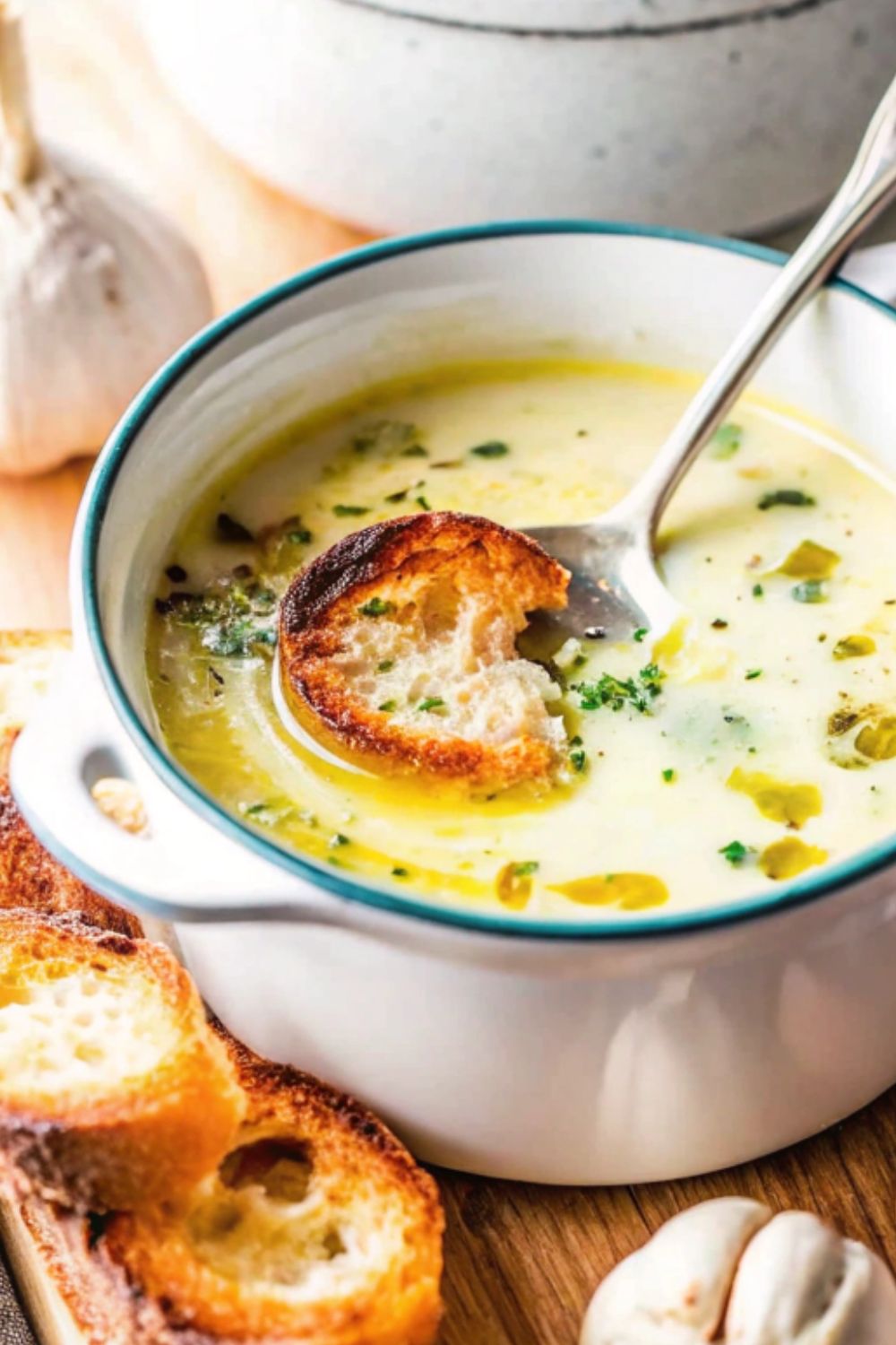 Country French Garlic Soup Recipe