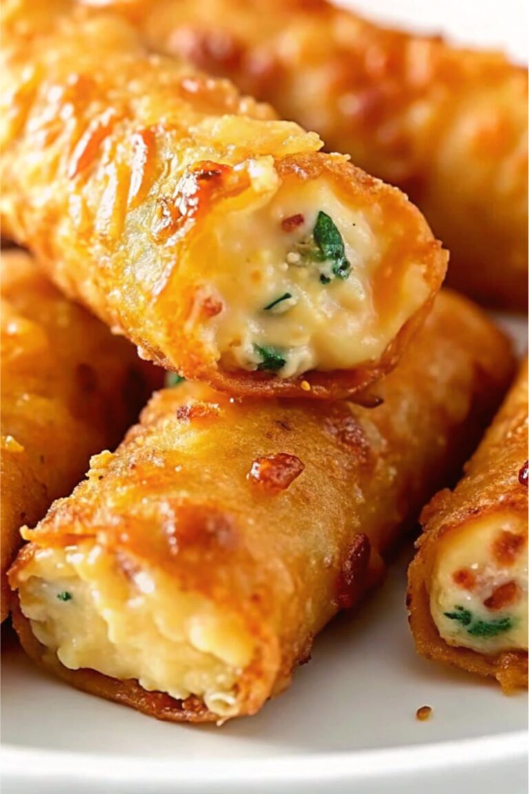 A plate of popper egg rolls.