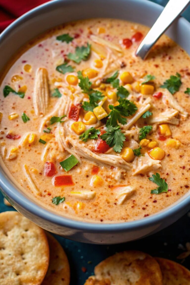 Bowl of white chicken chili.