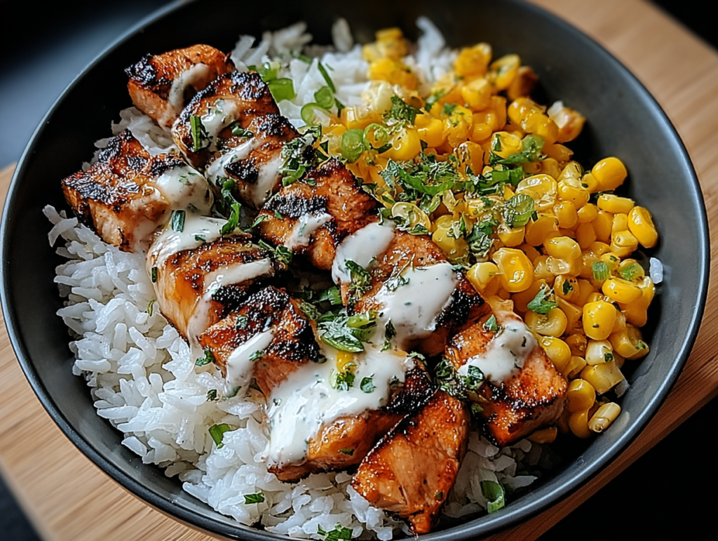 Street Corn Chicken Rice Bowl