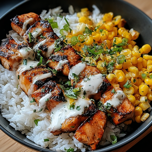 Street Corn Chicken Rice Bowl