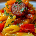 Sweet Pepper Sausage Pasta